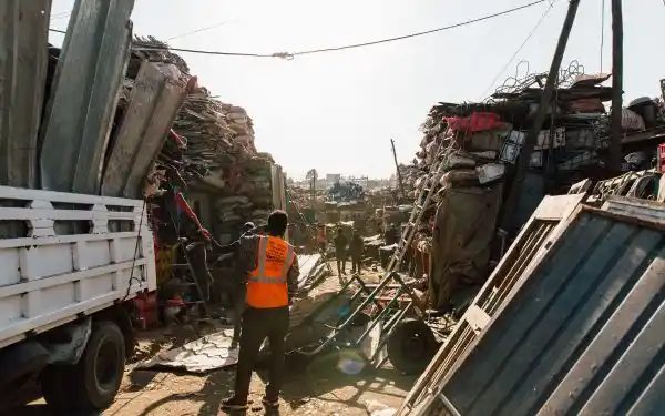 scrap piling