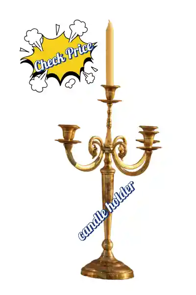 Antique brass candle holder valued above the scrap brass price in Dubai